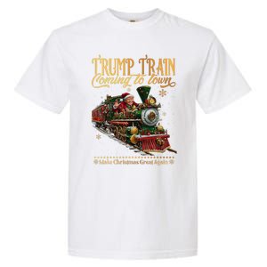 Trump Train Coming To Town Christmas Garment-Dyed Heavyweight T-Shirt