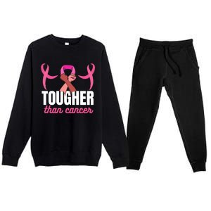 Tougher Than Cancer Cancer Fighting Gift Premium Crewneck Sweatsuit Set