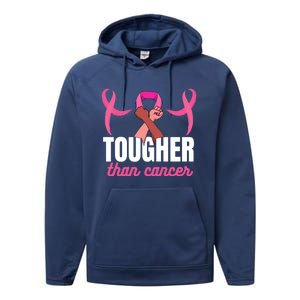 Tougher Than Cancer Cancer Fighting Gift Performance Fleece Hoodie