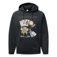 Timelessness Timeless Clock Back In Time Magic Card Performance Fleece Hoodie