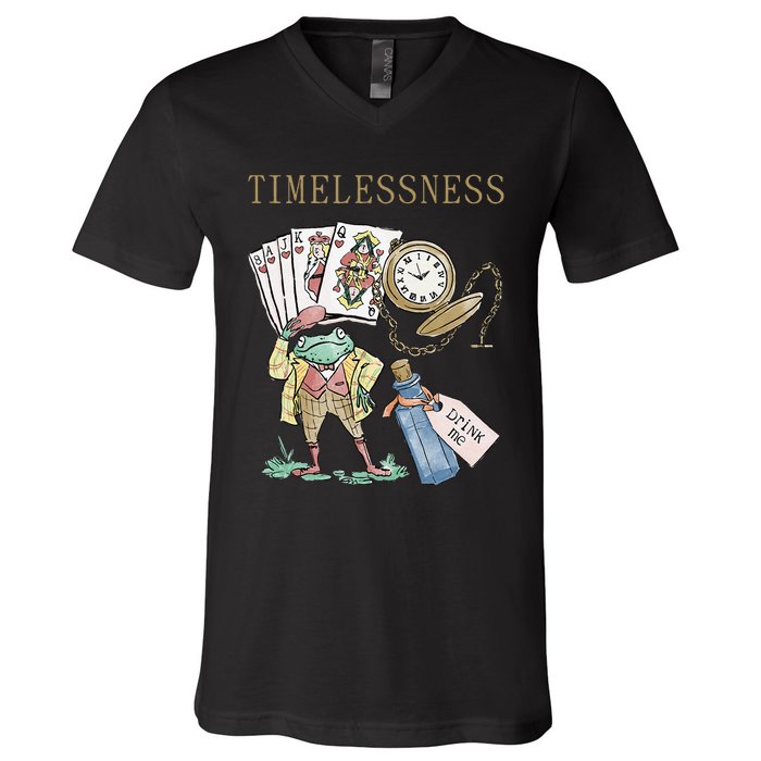 Timelessness Timeless Clock Back In Time Magic Card V-Neck T-Shirt