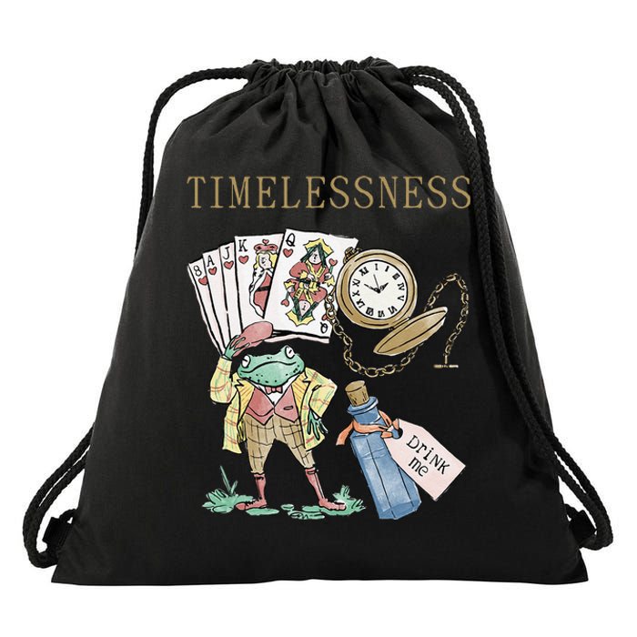 Timelessness Timeless Clock Back In Time Magic Card Drawstring Bag