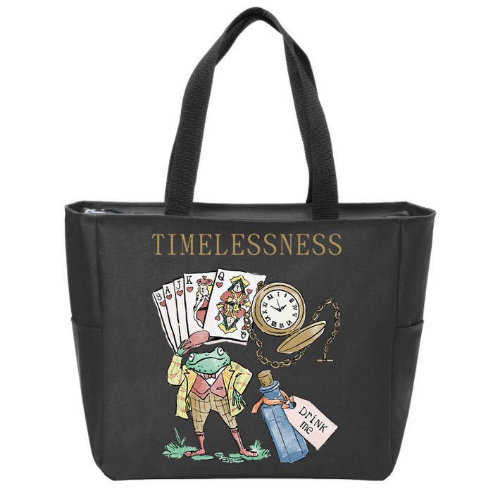 Timelessness Timeless Clock Back In Time Magic Card Zip Tote Bag