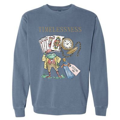 Timelessness Timeless Clock Back In Time Magic Card Garment-Dyed Sweatshirt