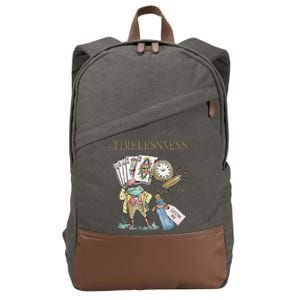 Timelessness Timeless Clock Back In Time Magic Card Cotton Canvas Backpack