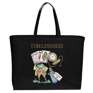 Timelessness Timeless Clock Back In Time Magic Card Cotton Canvas Jumbo Tote