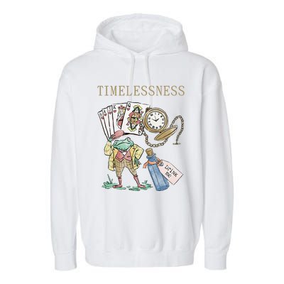 Timelessness Timeless Clock Back In Time Magic Card Garment-Dyed Fleece Hoodie