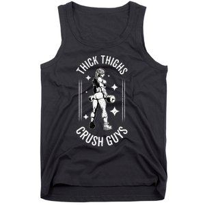 Thick Thighs Crush Guys Gym Workout Fitness Bodybuilding Tank Top