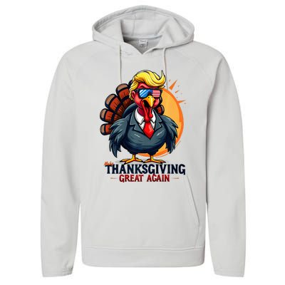 Thanksgivin Trump Costume Performance Fleece Hoodie