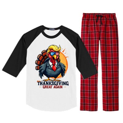 Thanksgivin Trump Costume Raglan Sleeve Pajama Set