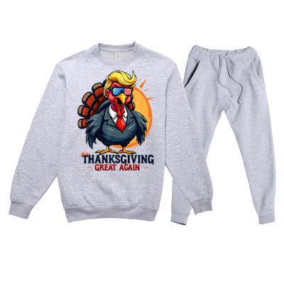 Thanksgivin Trump Costume Premium Crewneck Sweatsuit Set