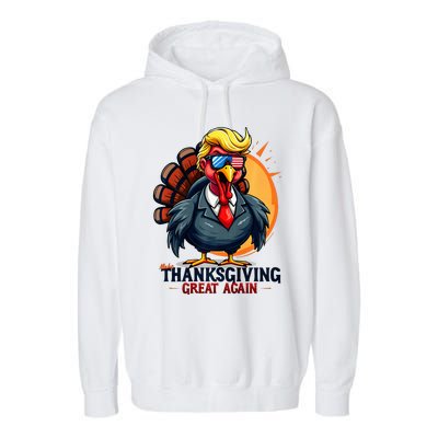 Thanksgivin Trump Costume Garment-Dyed Fleece Hoodie