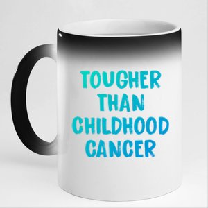 Tougher Than Cancer Support Hood Cancer Awareness Meaningful Gift 11oz Black Color Changing Mug