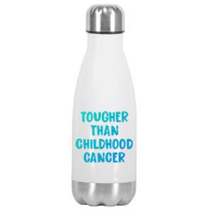 Tougher Than Cancer Support Hood Cancer Awareness Meaningful Gift Stainless Steel Insulated Water Bottle