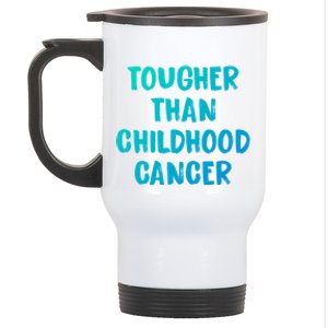 Tougher Than Cancer Support Hood Cancer Awareness Meaningful Gift Stainless Steel Travel Mug