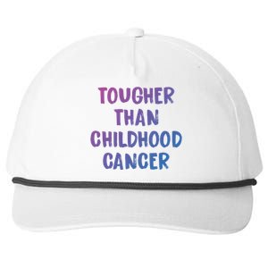 Tougher Than Cancer Support Hood Cancer Awareness Meaningful Gift Snapback Five-Panel Rope Hat