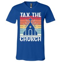 Tax The Church Anti Religion Atheism Atheist V-Neck T-Shirt