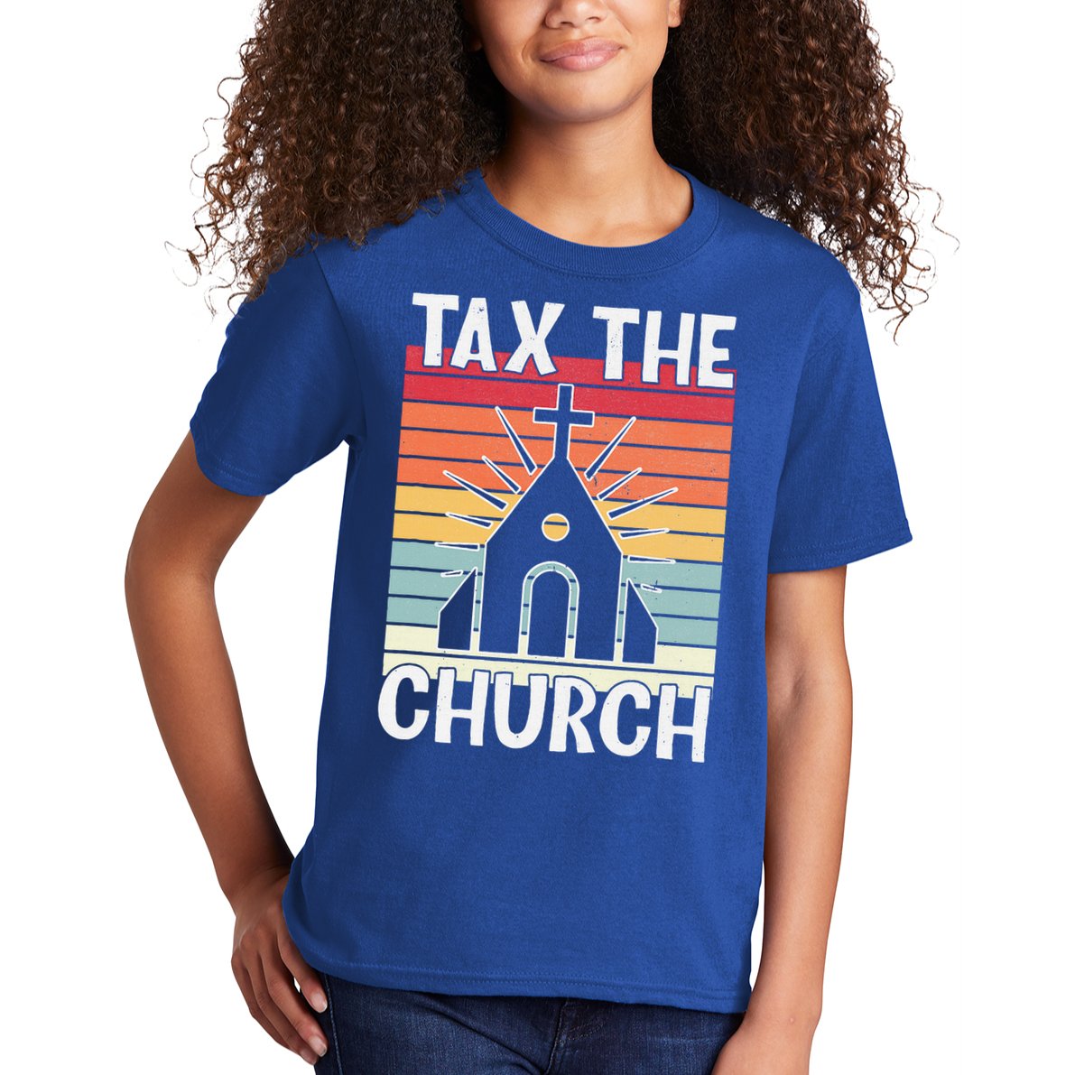 Tax The Church Anti Religion Atheism Atheist Kids T-Shirt