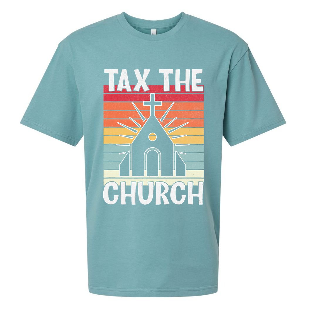 Tax The Church Anti Religion Atheism Atheist Sueded Cloud Jersey T-Shirt