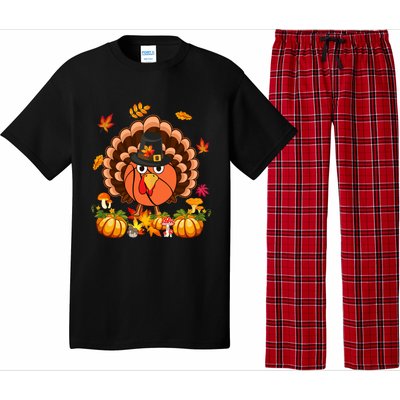 Thanksgiving Turkey Costume Basketball Ball Lover Player Gift Pajama Set