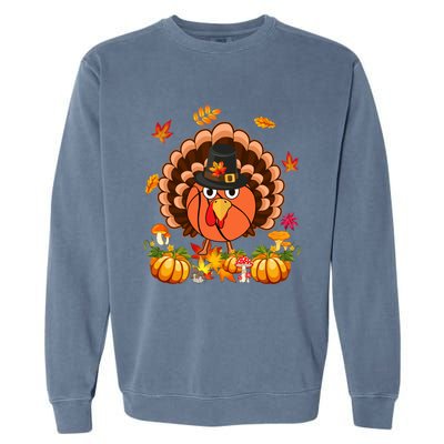 Thanksgiving Turkey Costume Basketball Ball Lover Player Gift Garment-Dyed Sweatshirt