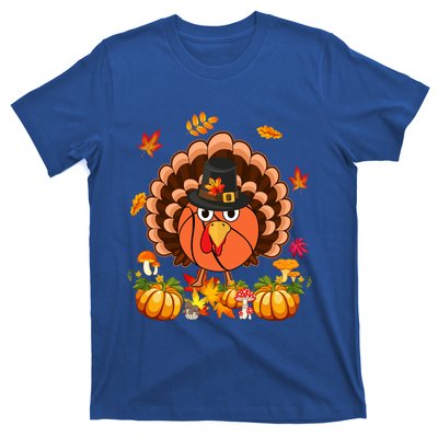 Thanksgiving Turkey Costume Basketball Ball Lover Player Gift T-Shirt