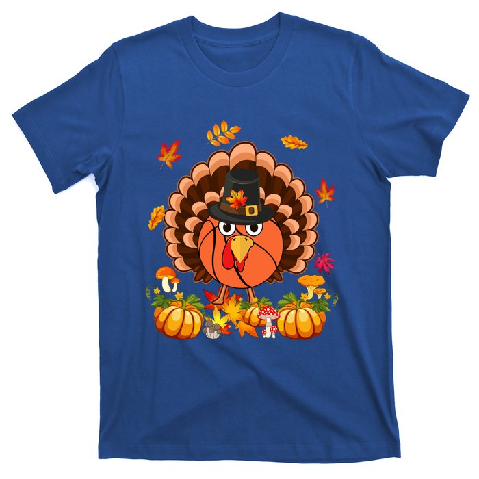 Thanksgiving Turkey Costume Basketball Ball Lover Player Gift T-Shirt