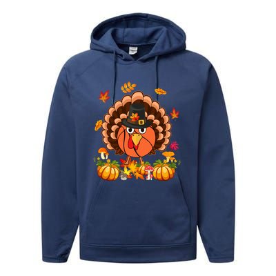 Thanksgiving Turkey Costume Basketball Ball Lover Player Gift Performance Fleece Hoodie