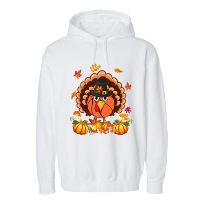 Thanksgiving Turkey Costume Basketball Ball Lover Player Gift Garment-Dyed Fleece Hoodie