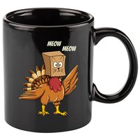Thanksgiving Turkey Cat Meowthanksgiving 11oz C Handle Ceramic Mug