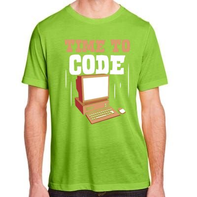 Time To Code Code It Programming Coder Programmer Coding Great Gift Adult ChromaSoft Performance T-Shirt