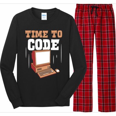 Time To Code Code It Programming Coder Programmer Coding Great Gift Long Sleeve Pajama Set