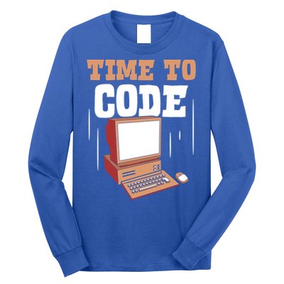 Time To Code Code It Programming Coder Programmer Coding Great Gift Long Sleeve Shirt