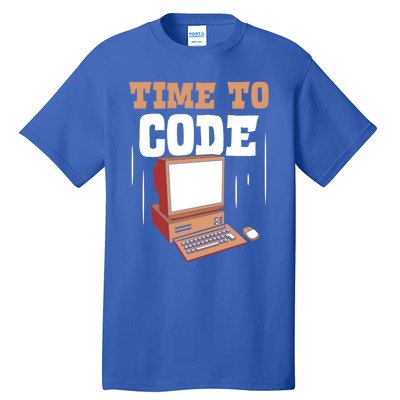 Time To Code Code It Programming Coder Programmer Coding Great Gift Tall T-Shirt