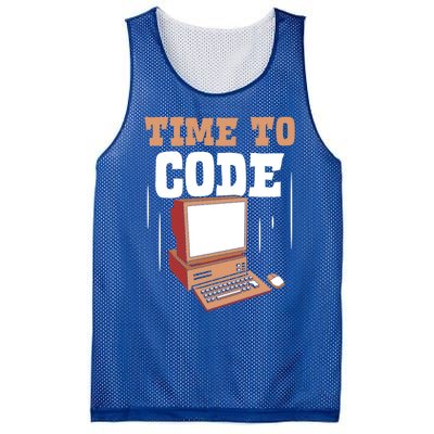 Time To Code Code It Programming Coder Programmer Coding Great Gift Mesh Reversible Basketball Jersey Tank