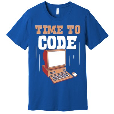 Time To Code Code It Programming Coder Programmer Coding Great Gift Premium T-Shirt