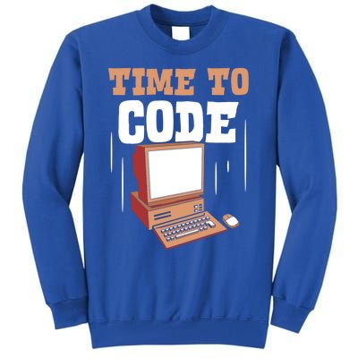 Time To Code Code It Programming Coder Programmer Coding Great Gift Tall Sweatshirt