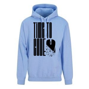 Time To Code Coder Programming Programmer Coding Code It Great Gift Unisex Surf Hoodie