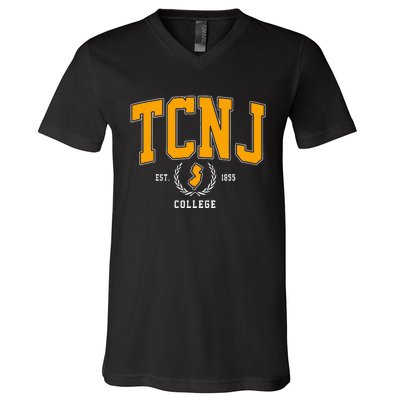 Tcnj The College Of New Jersey Arch V-Neck T-Shirt