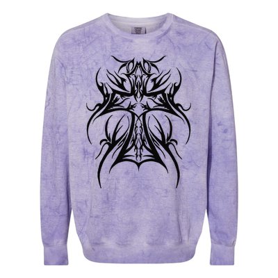 Ty Tribal Cross Premium Colorblast Crewneck Sweatshirt