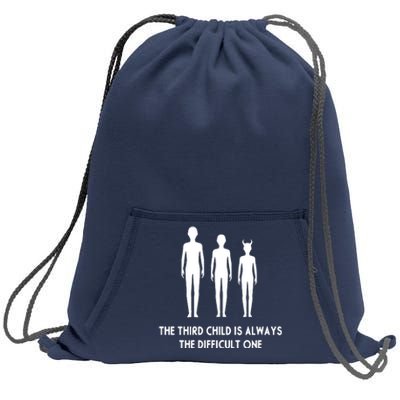 The Third Child Is Always The Difficult One Sweatshirt Cinch Pack Bag