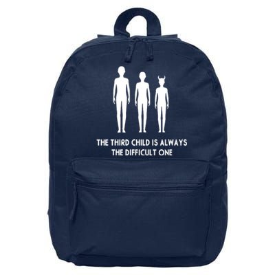 The Third Child Is Always The Difficult One 16 in Basic Backpack