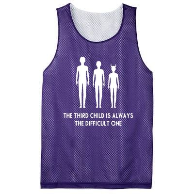 The Third Child Is Always The Difficult One Mesh Reversible Basketball Jersey Tank