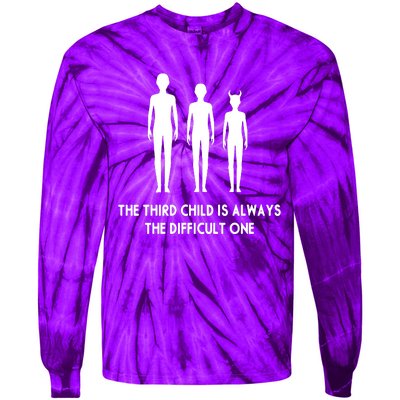 The Third Child Is Always The Difficult One Tie-Dye Long Sleeve Shirt