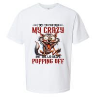 Trying To Contain My Crazy But Lid Keeps Popping Off Wolf Sueded Cloud Jersey T-Shirt