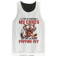 Trying To Contain My Crazy But Lid Keeps Popping Off Wolf Mesh Reversible Basketball Jersey Tank