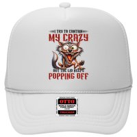 Trying To Contain My Crazy But Lid Keeps Popping Off Wolf Trucker Hat