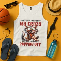 Trying To Contain My Crazy But Lid Keeps Popping Off Wolf Tank Top