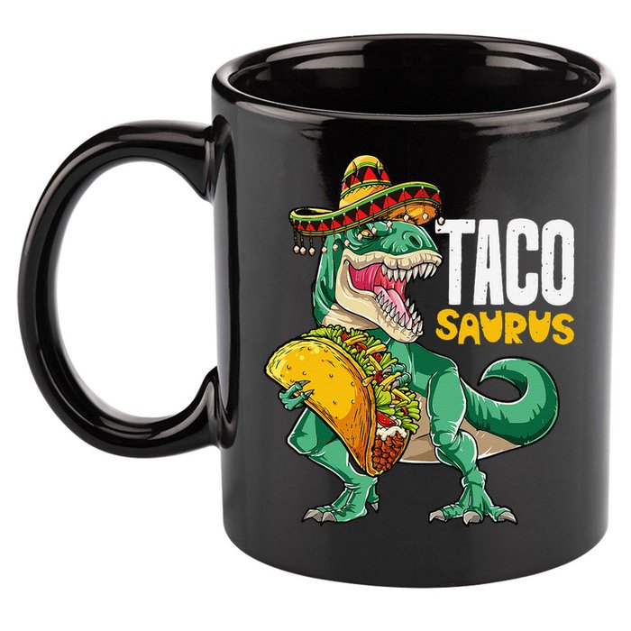 Tacosaurus Taco Cinco De Mayo Dinosaur T Rex 11oz C Handle Ceramic Mug