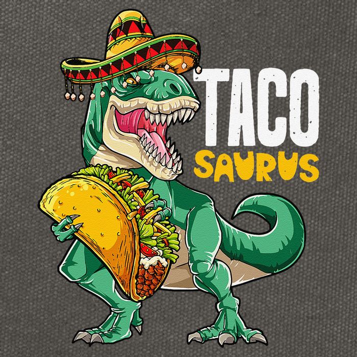 Tacosaurus Taco Cinco De Mayo Dinosaur T Rex Cotton Canvas Backpack